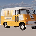 Mobile dining car car restaurant 3d model