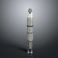 Multi Stage Space Rocket Design With Crew Module And Support Structures