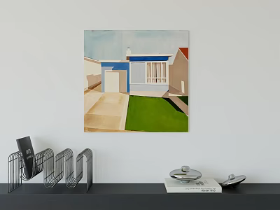 Modern Simple Hanging Painting Bauhaus Art Hanging Painting 3d model