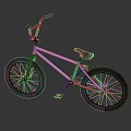 Sleek BMX Bicycle With Silver Frame Black Wheels And High Handlebar