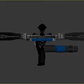 Advanced Modern Crossbow With Metal Frame Blue Grip And Tactical Scope
