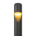 Modern Sleek Black Metal Outdoor Light with Tall Pole for Garden Pathway Illumination