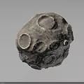Detailed View of Rugged Asteroid Surface with Multiple Craters in Space Exploration