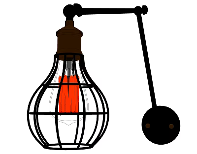 Industrial LOFT wall lamp 3d model
