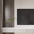 Modern Living Dining Room Interior With Marble Coffee Table Green Plant Vase And Wall Art
