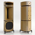 Elegant Modern Wooden Floor Standing Speakers With Subwoofer Units And Classic Design