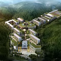 school teaching building stadium library 3d model