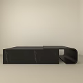 Modern Stylish Black Coffee Table With Sleek Design And Smooth Surface 3d model