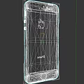 White Smartphone With Digital Screen Showing Time Date And Nature Wallpaper