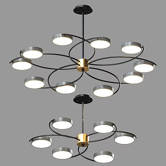 Simple Light Luxury Chandelier Round Chandelier Decorative Chandelier for Living Room Chandelier for Dining Room 3d model