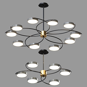 Simple Light Luxury Chandelier Round Chandelier Decorative Chandelier for Living Room Chandelier for Dining Room 3d model