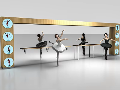 Modern Dancing Dance Rod 3d model