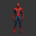 Spider Man Action Figure With Red And Blue Costume Spider Logo Standing Pose