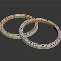 Pair of Exquisite Silver Bracelets With Intricate Pattern Design And Shiny Finish