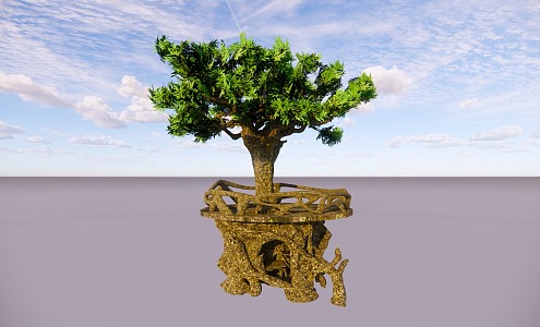 Landscape Big Tree Big Tree Viewing Decks 3d model