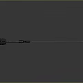 Modern Weapon Sword With Black Red Glowing Blade And Reflective Surface