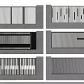 Modern Building Facade Design Ideas With Grille Patterns And Textured Panel Variations 3d model