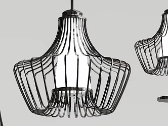 Industrial LOFT chandelier metal chandelier 3d model