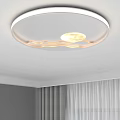 Modern Interior Lighting Combinations With Cloud Wave Ceiling And Pendant Lights Design 3d model