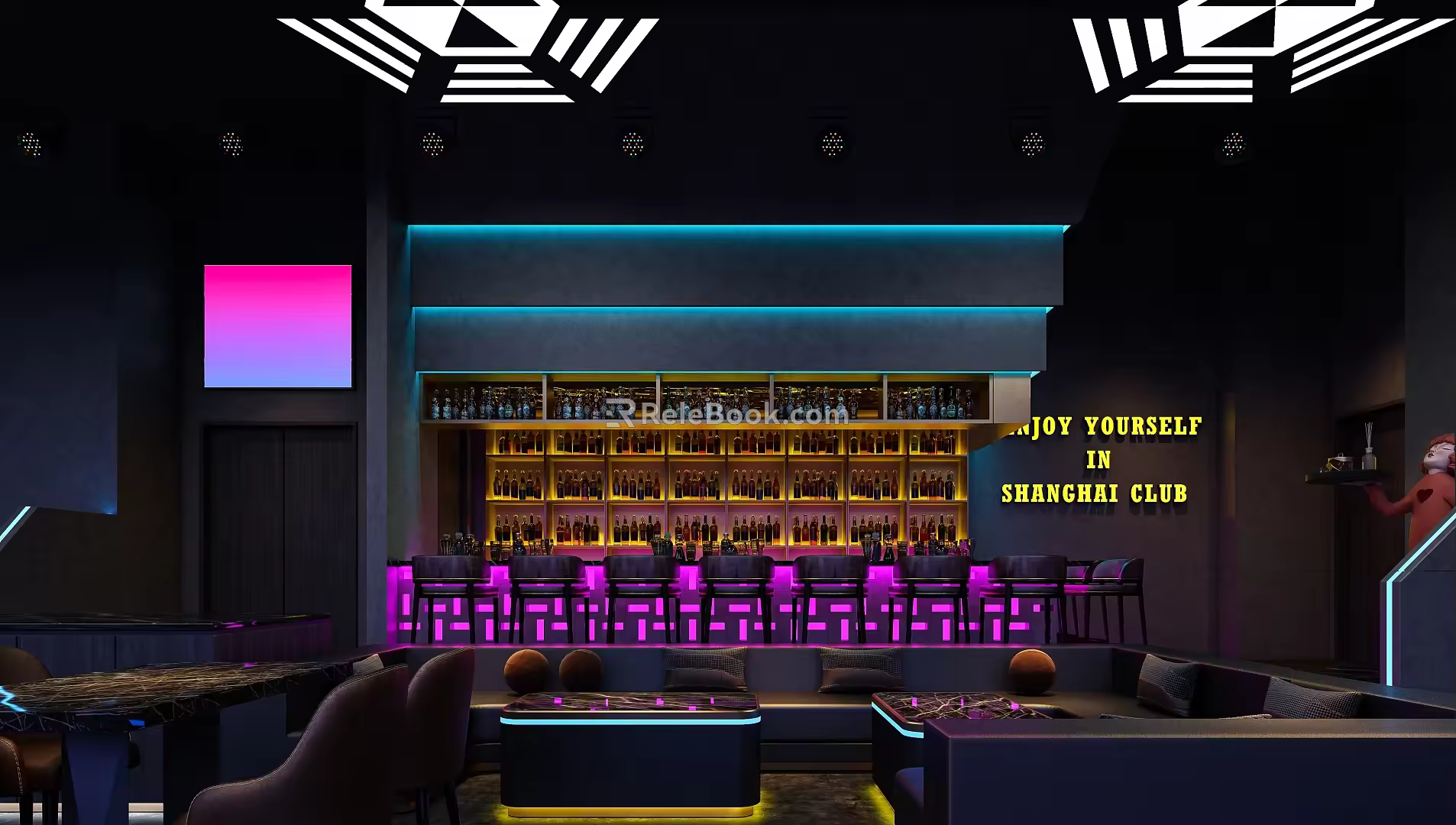 Modern Bar Area 3d model