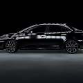 Black Toyota Sedan With Modern Sporty Exterior And Alloy Wheels Design