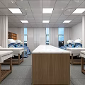 Traditional Chinese Medicine Clinic Interior With Wooden Furniture Decorative Paintings And Medicine Cabinets