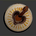 Traditional Sculpture Carving Painted Vase With Curved Handle And Human Figures