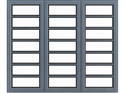 windows metal windows three open windows casement windows villa windows blinds 3d model