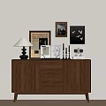 Modern Middle Style Side Cabinet 3d model
