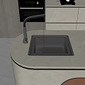 Modern sink faucet 3d model