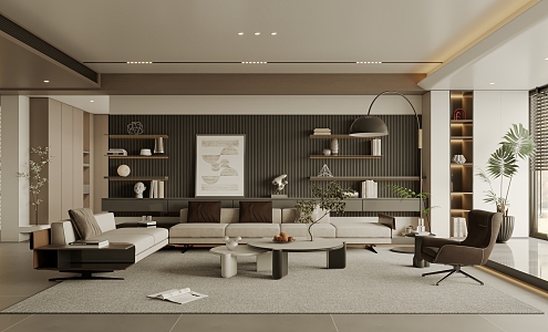 modern living room 3d model