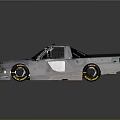 Blue And Yellow Sponsored Race Truck With Moochoose Logo And Number 19