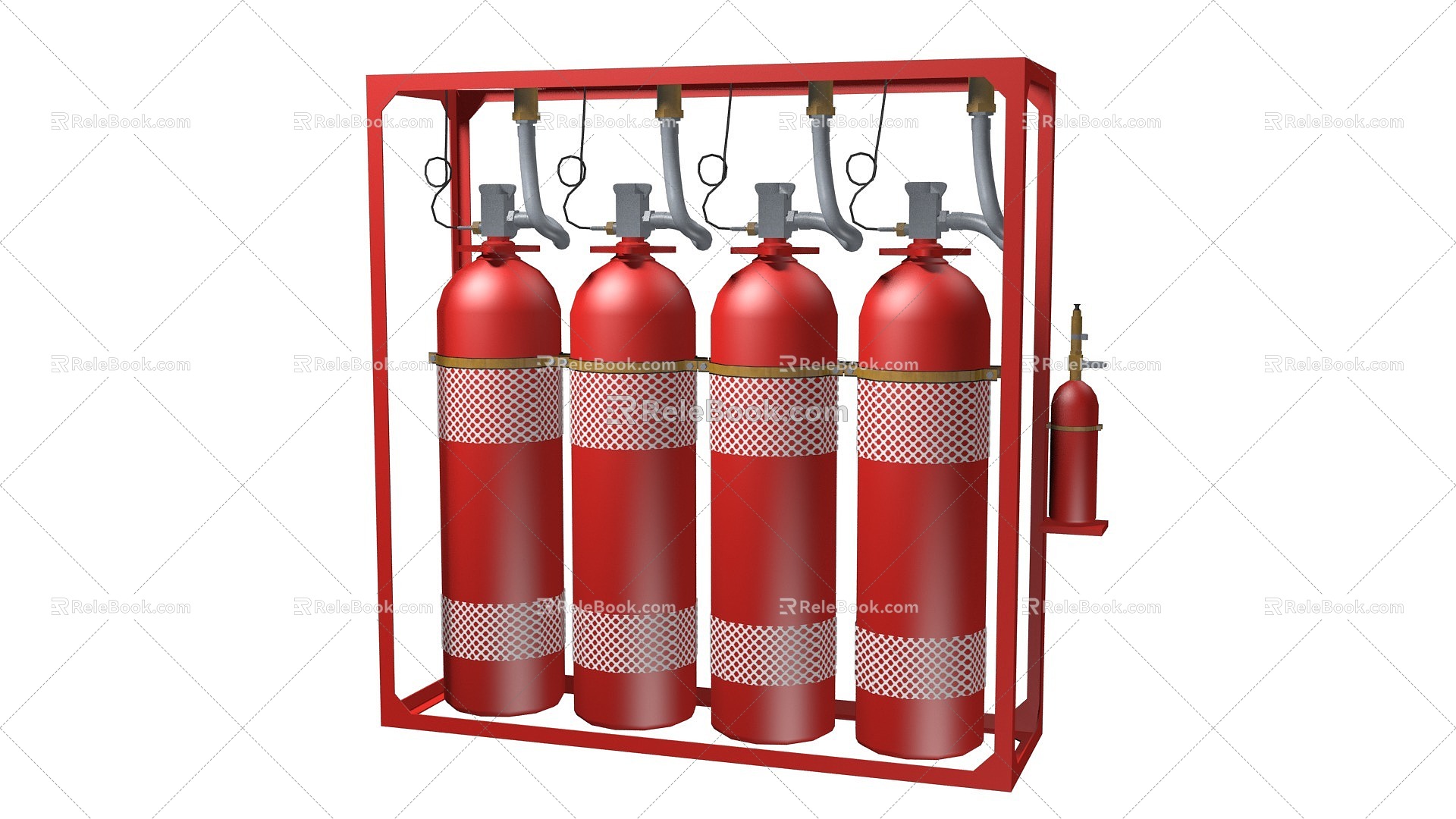 Fire hydrant fire extinguisher 3d model