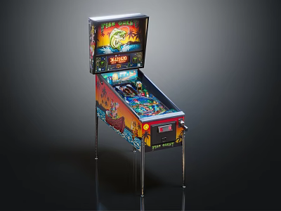 Classic Entertainment Appliance Pinball Machine With Vibrant Artwork Interactive Playfield And Sturdy Stand 3d model