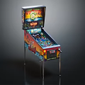 modern game machine pinball game 3d model