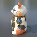 Colorful Cat Shaped Decorative Ornament Set With FREE Lettering Decorative Plate And Microphone