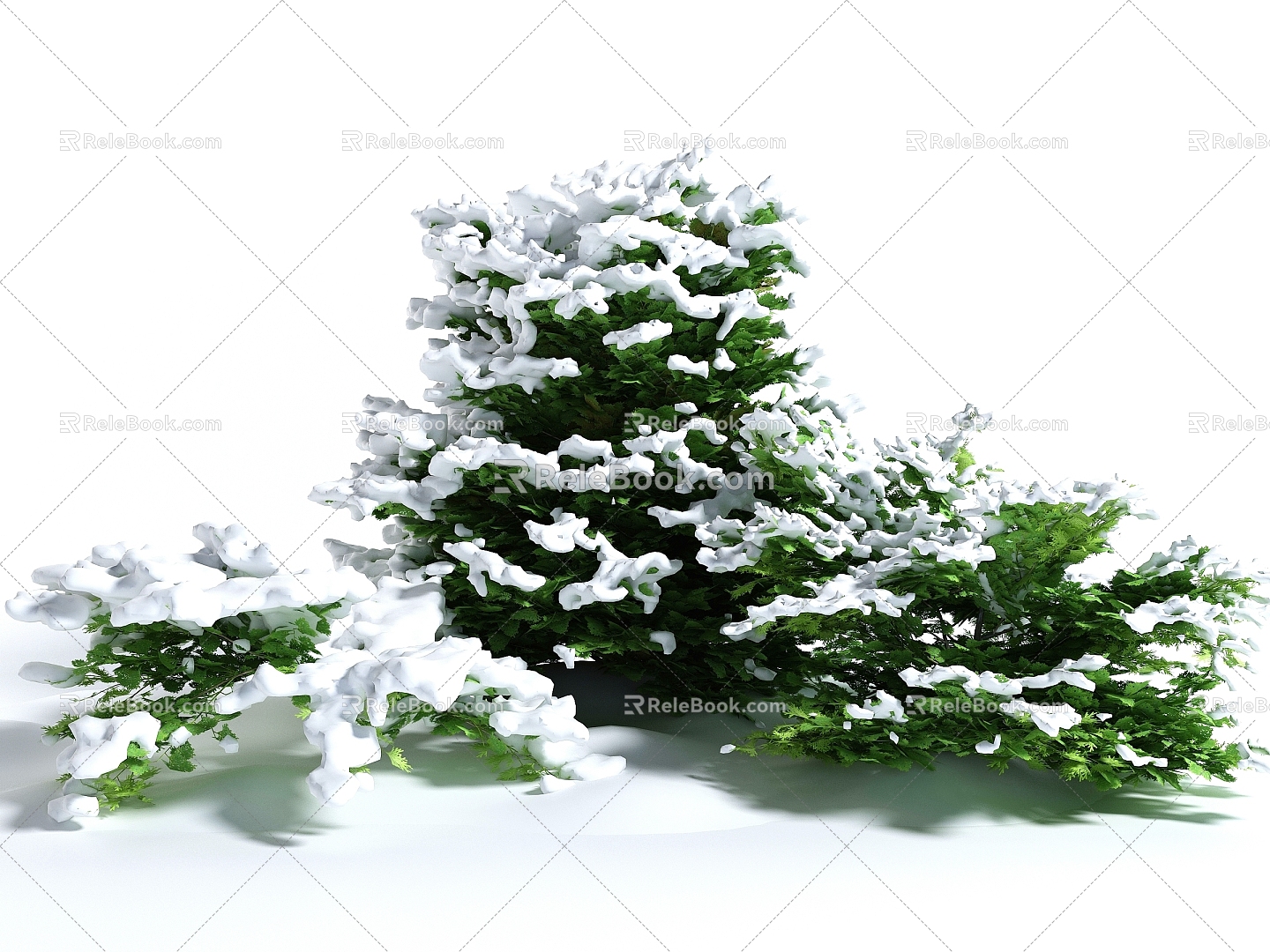 Modern Tree Winter Landscape Tree 3d model