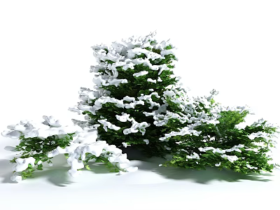 Stunning Arbor With Abundant White Flowers And Lush Green Leaves In Natural Landscape 3d model