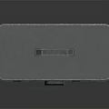 Gray Metal Equipment Case With Handle Green Indicator Lights Yellow Warning Signs And Red Button