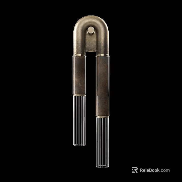 Modern Industrial Wall Light With Sleek Metal Vertical Tube Design Elements 3d model