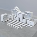 Embedded wire box industrial junction box distribution box wire box threading box connection box strong wire box hardware tool conduit 3d model