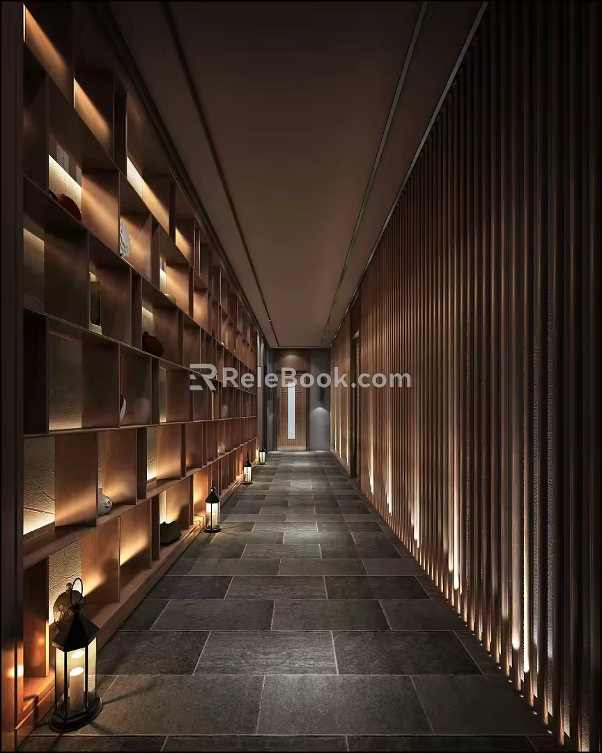 New Chinese Aisle Display Area 3d model