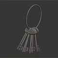 Copper And Silver Hoop Jewelry With Hanging Key Shaped Pendants Fashion Accessories