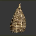 Handmade Woven Teardrop Shaped Household Basket For Practical Storage And Decorative Use