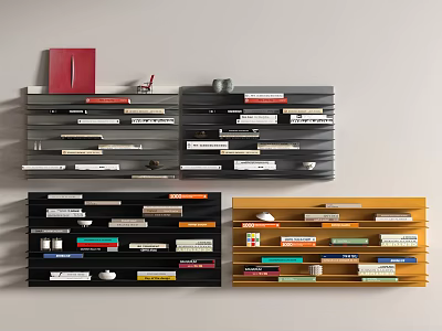 Modern Simple Bookshelf 3d model