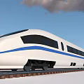 rail car high-speed rail train 3d model