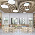 modern reading room 3d model