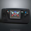 Spyro Dragon Character On Sega Handheld Game Console Screen Displaying Mission Text