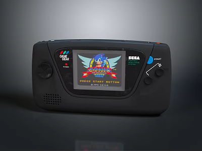 Spyro Dragon Character On Sega Handheld Game Console Screen Displaying Mission Text 3d model