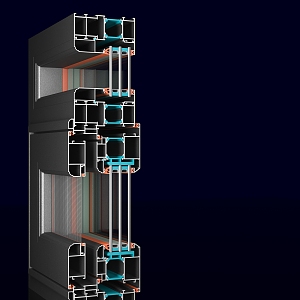 Modern window group angle door and window angle 3d model